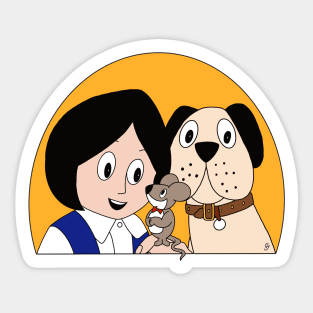 Mary, Mungo and Midge (fan art) Sticker